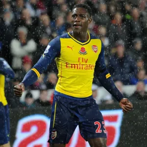 Danny Welbeck's Goal Celebration: Swansea v Arsenal, Premier League 2014-15
