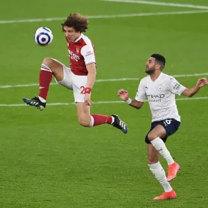 David Luiz Fends Off Mahrez: Arsenal vs Manchester City, Premier League 2021 (Behind Closed Doors) David Luiz Fends Off Mahrez: Arsenal vs Manchester City, Premier League 2021 (Behind Closed Doors)