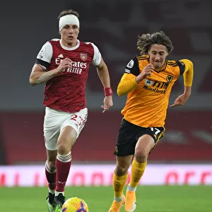 David Luiz vs. Fabio Silva: A Battle at Empty Emirates - Arsenal vs. Wolverhampton Wanderers (Premier League 2020-21)