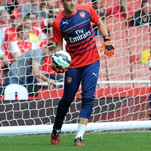 David Ospina (Arsenal) before the match. Arsenal 2: 2 Manchester City. Barclays Premier League