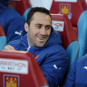 David Ospina (Arsenal). West Ham United 1: 2 Arsenal. Barclays Premier League. The Boleyn Ground