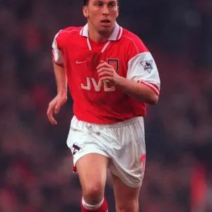 David Platt in Action for Arsenal Football Club