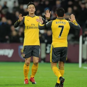 Dazzling Duo: Ozil and Sanchez's Electric Goal Celebration at West Ham United (2016-17) Dazzling Duo: Ozil and Sanchez's Electric Goal Celebration at West Ham United (2016-17)
