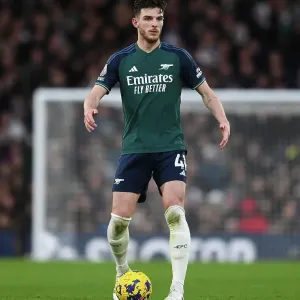 Declan Rice in Action: Fulham vs. Arsenal, Premier League 2023-24 Declan Rice in Action: Fulham vs. Arsenal, Premier League 2023-24