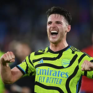 Declan Rice Celebrates Arsenal's Win at Crystal Palace: Premier League 2023-24