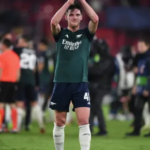 Declan Rice's Emotional Moment: Sevilla vs. Arsenal in the Champions League (2023-24) Declan Rice's Emotional Moment: Sevilla vs. Arsenal in the Champions League (2023-24)