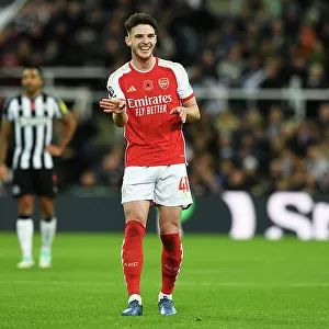 Declan Rice's Emotional Reaction: Arsenal's Narrow Victory over Newcastle United (2023-24 Premier League)