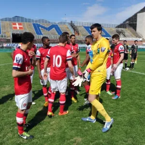 Dejan Iliev (Arsenal). Arsenal U19 1: 3 Sporting Lisbon U19. Nextgen Series 3rd Place Play-off Dejan Iliev (Arsenal). Arsenal U19 1: 3 Sporting Lisbon U19. Nextgen Series 3rd Place Play-off
