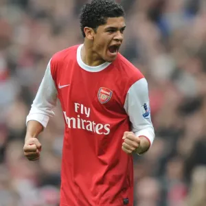 Denilson (Arsenal) celebrates after Arsenals 1st goal. Arsenal 2: 3 Tottenham Hotspur
