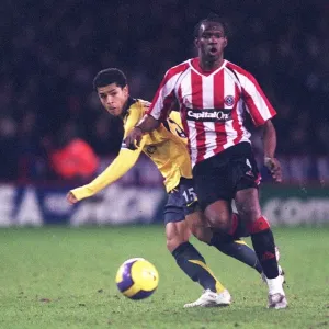 Denilson (Arsenal) Clude Davis (Sheff Utd) Denilson (Arsenal) Clude Davis (Sheff Utd)