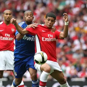 Denilson (Arsenal) and Robinho (Real Madrid) Print