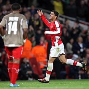 Denilson celebrates scoring Arsenals 2nd goal