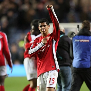 Denilson salutes the Arsenal fans after the match