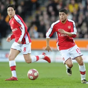 Denilson and Samir Nasri (Arsenal). Hull City 1: 2 Arsenal, Barclays Premier League Denilson and Samir Nasri (Arsenal). Hull City 1: 2 Arsenal, Barclays Premier League