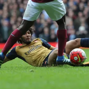 Dramatic 3-3 Draw: Arsenal's Mohamed Elneny at Upton Park vs. West Ham United, Premier League