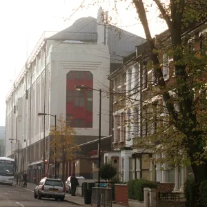 East Stand and Avenell Road. Arsenal Stadium, Highbury, London, 22 / 11 / 05