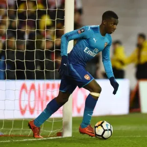 Eddie Nketiah in Action: Arsenal vs. Nottingham Forest, FA Cup 3rd Round 2017-18 Eddie Nketiah in Action: Arsenal vs. Nottingham Forest, FA Cup 3rd Round 2017-18