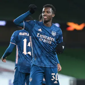 Eddie Nketiah Scores First in Arsenal's UEFA Europa League Victory over Dundalk FC Eddie Nketiah Scores First in Arsenal's UEFA Europa League Victory over Dundalk FC