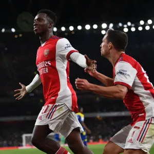 Eddie Nketiah Scores Third Goal in Carabao Cup Win Print Eddie Nketiah Scores Third Goal in Carabao Cup Win Print
