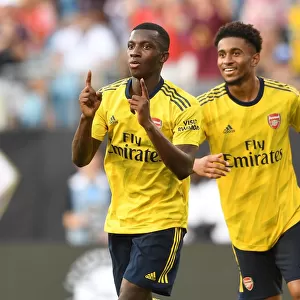 Eddie Nketiah Scores His Second Goal: Arsenal Takes on Fiorentina in 2019 International Champions Cup, Charlotte