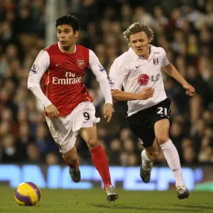 Eduardo (Arsenal) Jimmy Bullard (Fulham) Eduardo (Arsenal) Jimmy Bullard (Fulham)