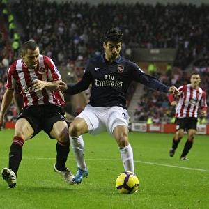 Eduardo (Arsenal) Phil Bardsley (Sunderland). Sunderland 1: 0 Arsenal, Barclays Premier League