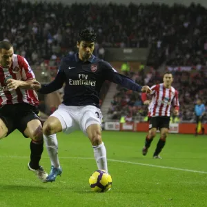 Eduardo (Arsenal) Phil Bardsley (Sunderland). Sunderland 1: 0 Arsenal, Barclays Premier League