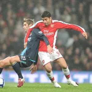 Eduardo (Arsenal) Valon Behrami (West Ham). Arsenal 2: 0 West Ham United