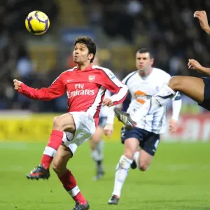 Eduardo (Arsenal) Zat Knight (Bolton). Bolton Wanderers 0: 2 Arsenal. Barclays Premier League