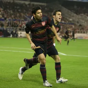 Eduardo and Cesc Fabregas: Celebrating Arsenal's Goal in Seville, UEFA Champions League (3:1) Eduardo and Cesc Fabregas: Celebrating Arsenal's Goal in Seville, UEFA Champions League (3:1)