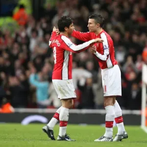 Eduardo makes way for Arsenal substitute Robin van Persie Eduardo makes way for Arsenal substitute Robin van Persie