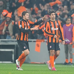 Eduardo (Shakhtar) celebrates his goal. Shakhtar Donetsk 2: 1 Arsenal, UEFA Champiojns League