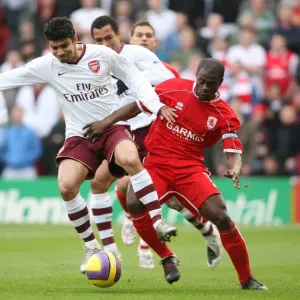Eduardo vs. George Boateng: A Battle at Riverside Stadium - Middlesbrough Edge Past Arsenal 2:1 in Premier League