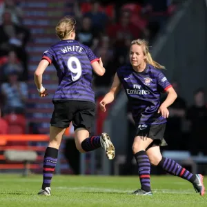 Ellen White celebrates scoring Arsenals 3rd goal. Arsenal Ladies 3: 0 Bristol Academy Ellen White celebrates scoring Arsenals 3rd goal. Arsenal Ladies 3: 0 Bristol Academy