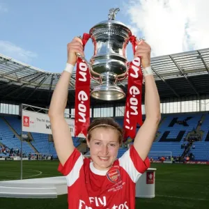 Ellen White with the FA Cup: Arsenal Ladies Celebrate Victory over Bristol Academy Ellen White with the FA Cup: Arsenal Ladies Celebrate Victory over Bristol Academy