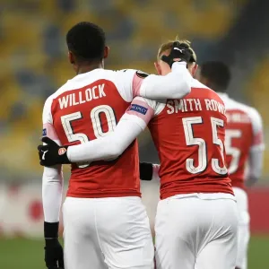 Emile Smith Rowe and Joe Willock Celebrate First Goal for Arsenal against Vorskla Poltava in Europa League