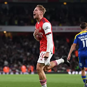 Emile Smith Rowe Scores Double: Arsenal Advances in Carabao Cup Against AFC Wimbledon (2021-22)