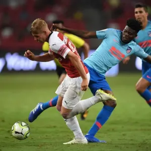 Emile Smith Rowe Scores Against Thomas Partey Print