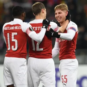 Emile Smith Rowe's Disallowed Goal Celebration with Stephan Lichtsteiner - Arsenal's Europa League Victory over FC Vorskla Poltava