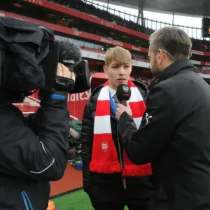 Emile Smith-Rowe's Half-Time Interview: Arsenal v Tottenham Hotspur, 2017-18 Premier League