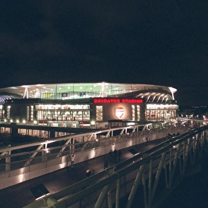 Emirates Stadium and the North Bank Bridge before the match