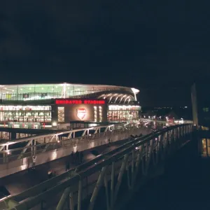 Emirates Stadium and the North Bank Bridge before the match