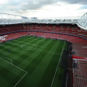 Emirates Stadium pre match. Arsenal 1: 3 AS Monaco. UEFA Champions League. Emirates Stadium, 25 / 2 / 15