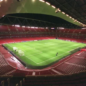 Emirates Stadium is prepared before the match