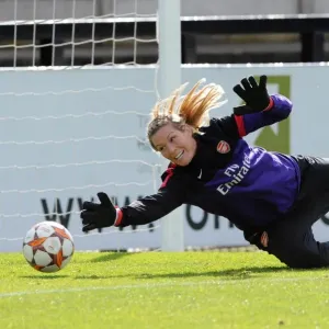 Emma Byrne (Arsenal). Arsenal Ladies 4: 0 Barcelona. UEFA Womens Champions League Emma Byrne (Arsenal). Arsenal Ladies 4: 0 Barcelona. UEFA Womens Champions League