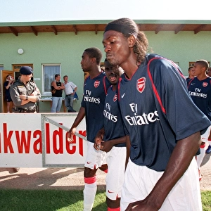 Emmanuel Adebayor in Action for Arsenal during Pre-Season Friendly at Schwadorf, Austria (July 2006)