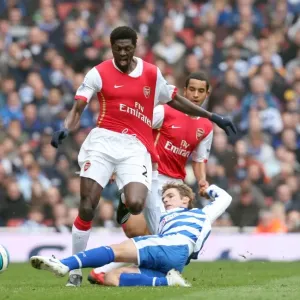 Emmanuel Adebayor (Arsenal) Bobby Convey (Reading)