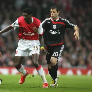 Emmanuel Adebayor (Arsenal) Javier Mascherano (Liverpool)