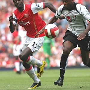 Emmanuel Adebayor (Arsenal) Philippe Christanval (Fulham)