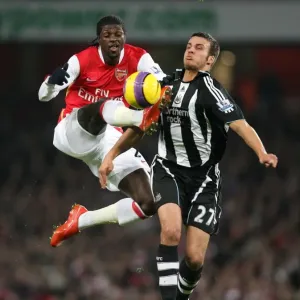 Emmanuel Adebayor (Arsenal) Steven Taylor (Newcastle United) Emmanuel Adebayor (Arsenal) Steven Taylor (Newcastle United)